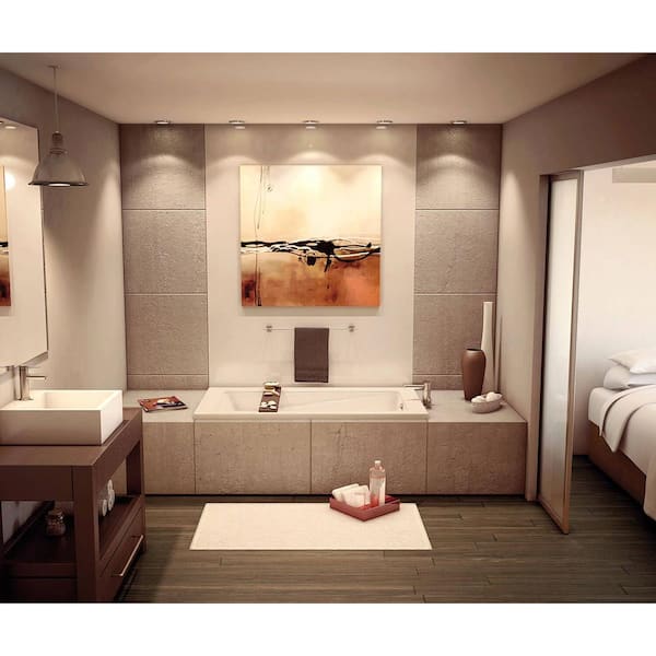 MAAX New Town 60 in. x 32 in. Acrylic Rectangular Drop-in Non-Whirlpool Bathtub in White
