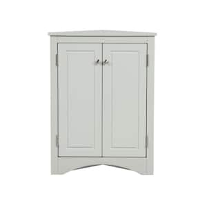 Anky 17.2 in. W x 17.2 in. D x 31.5 in. H Gray MDF Freestanding Bathroom Storage Linen Cabinet