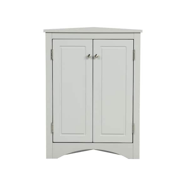 Miscool Anky 17.2 in. W x 17.2 in. D x 31.5 in. H Gray MDF Freestanding Bathroom Storage Linen Cabinet