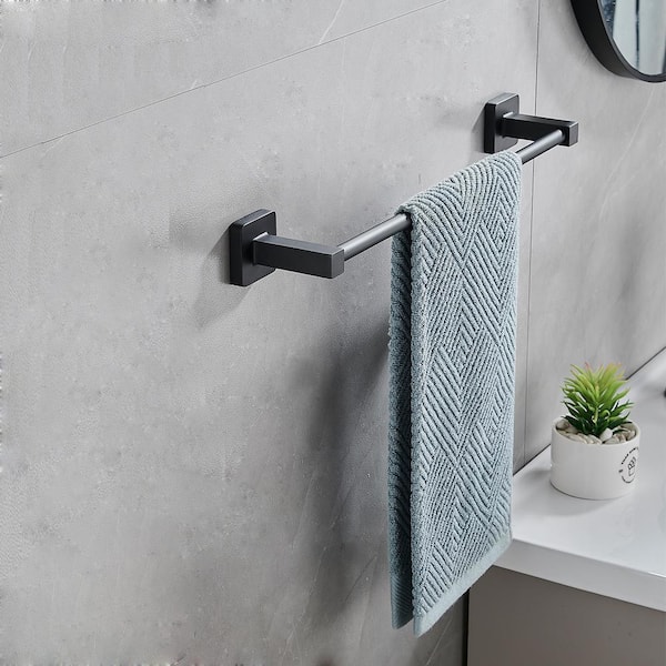 jkhobaiy 4-pieces self adhesive towel bar/towel rack set, bathroom hardware accessories  set include 16 hand towel bar, toilet paper h