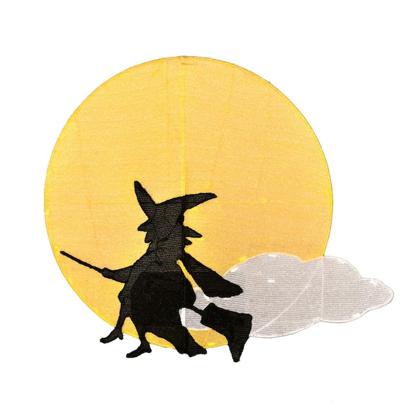 National Tree Company Halloween Moon and Flying Witch with LEDs ...
