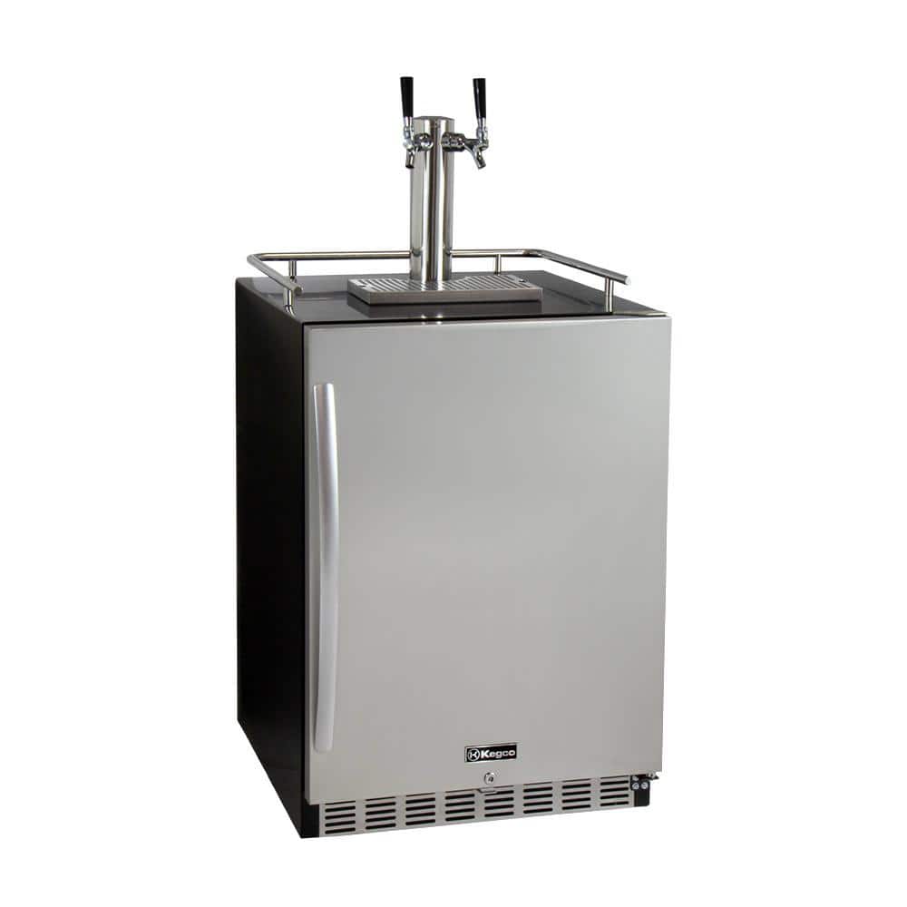 Kegco Dual Faucet Digital Undercounter Kegerator with X Kegco Dual Faucet Digital Undercounter Kegerator with X