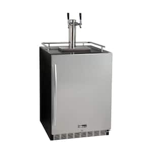 Digital Undercounter Full Size Beer Keg Dispenser with X-CLUSIVE Dual Tap Premium Direct Draw Kit