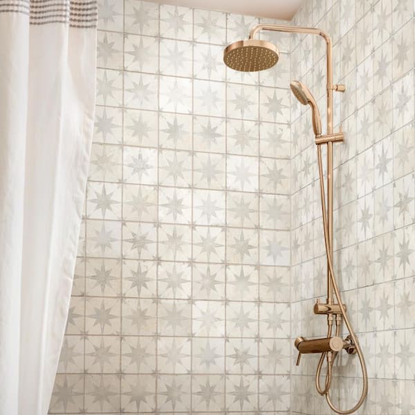 Harmonia Kings Star White 13 in. x 13 in. Ceramic Floor and Wall Tile (12.0 sq. ft./Case)