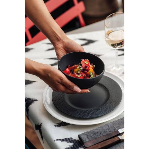 Villeroy & Boch Manufacture Rock Black Porcelain Salad Plate