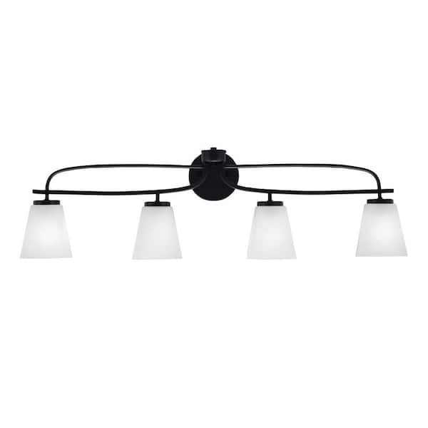 Unbranded Olympia 36.5 in. 4-Light Matte Black Vanity Light