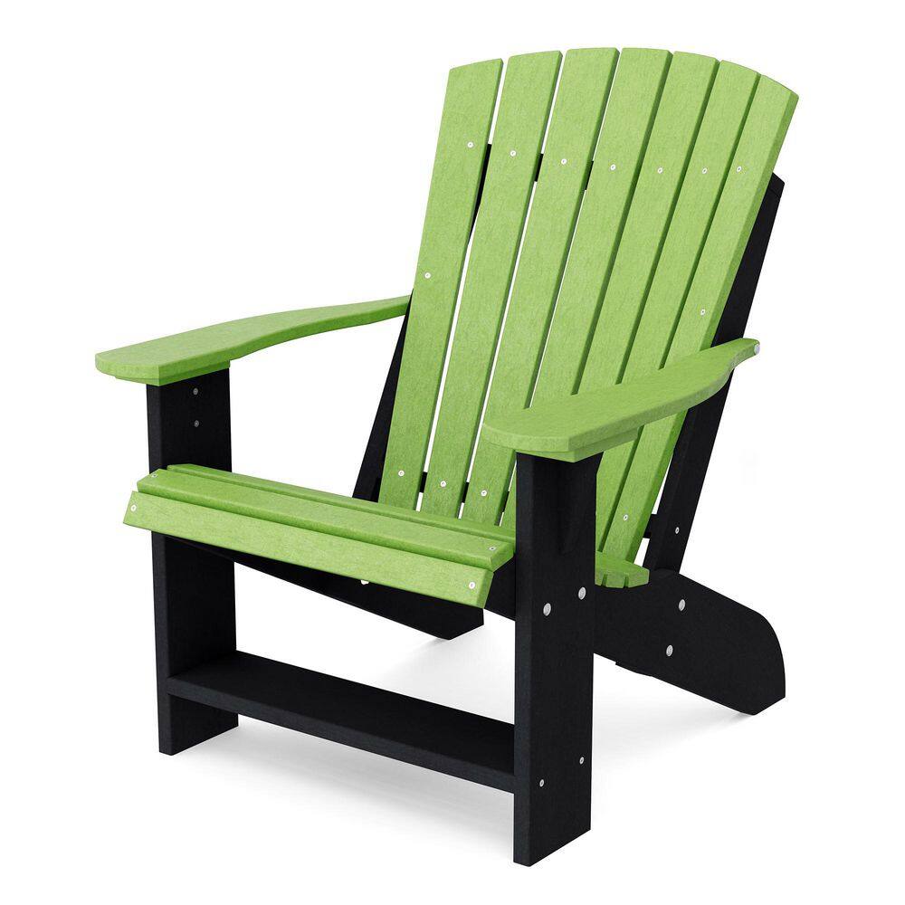 Heritage Lime Green and Black Plastic Outdoor Adirondack Chair price history on PriceWatchPro