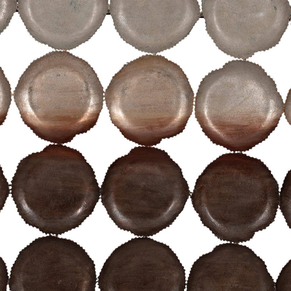 70" x 56" Metallic Ombre Iron Wall Art in Bronze and Black