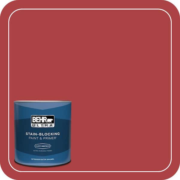 BEHR ULTRA 1 qt. #160B-7 Daredevil Extra Durable Satin Enamel Interior Paint & Primer