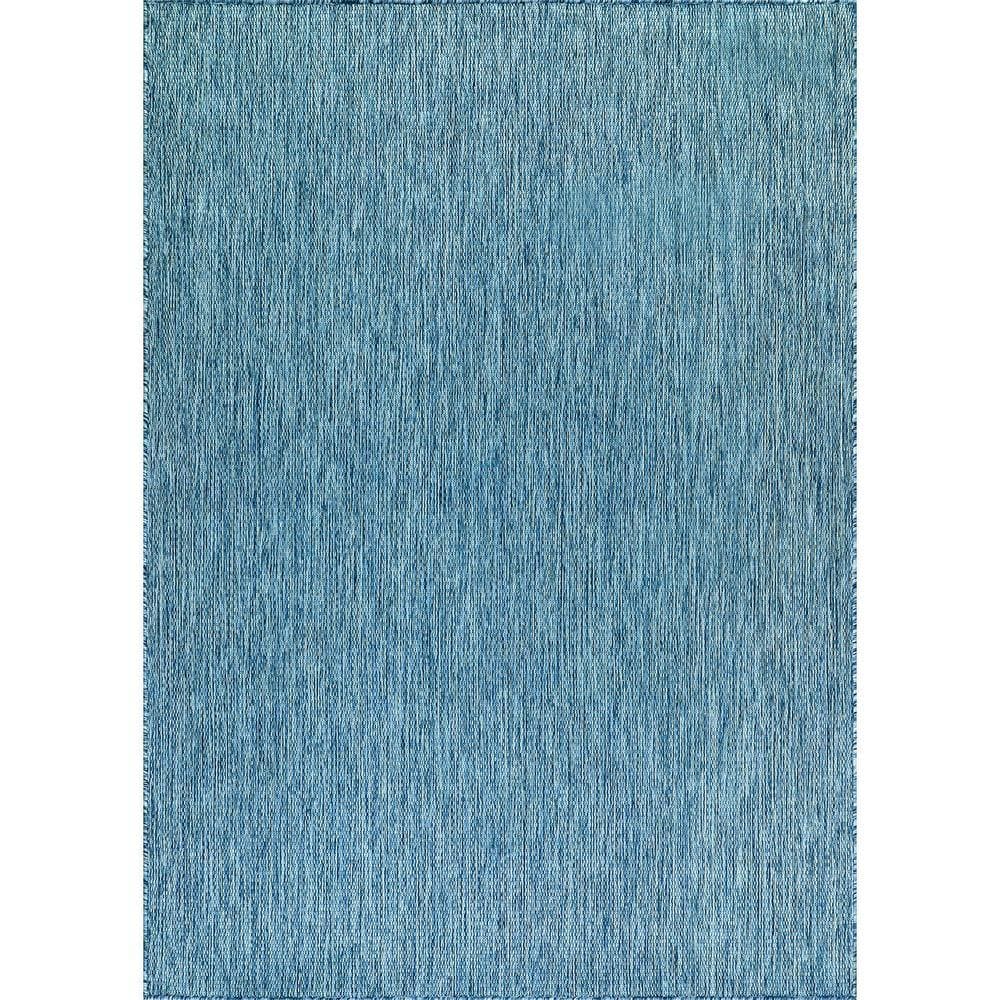 Sunshine Rug CAMILSON Sunshine Solid Aqua 5 ft. x 7 ft. Indoor Outdoor Area Rug CM ...