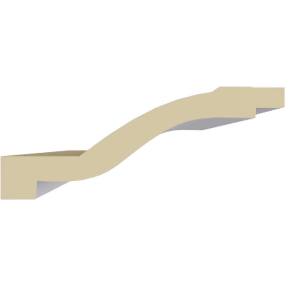 Primed White Polyurethane Smooth Crown Moulding 94.5"