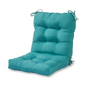 Solid Teal Outdoor Dining Chair Cushion