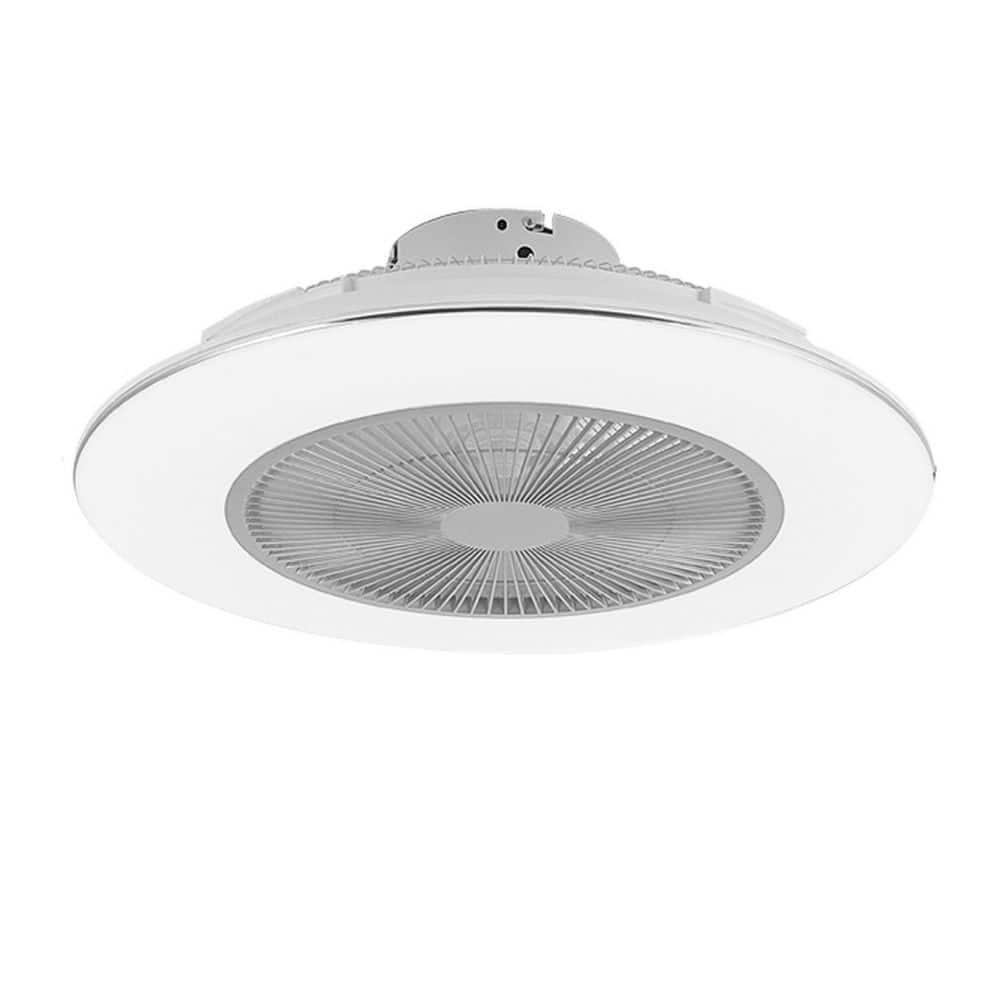 OUKANING 21.6 in. LED Indoor White Flying Saucer Style Semi Flush