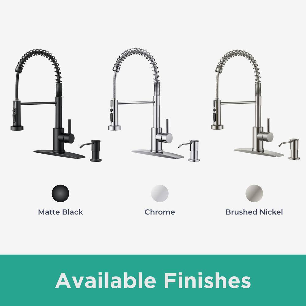 Brushed Nickel High-Arc Pull-Out Spray Kitchen Faucet