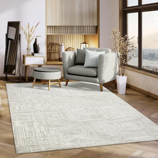 Concord Global Trading Nizza Collection Naples Ivory 6 ft. x 9 ft 