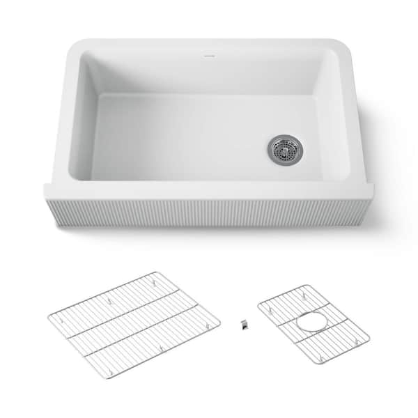 Cairn 28.63 in. Undermount Single Bowl Matte Graphite Granite Composite Kitchen Sink