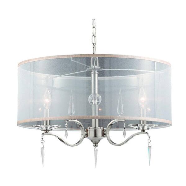 Lumenno International Rubonga 4-Light Satin Nickel Pendant