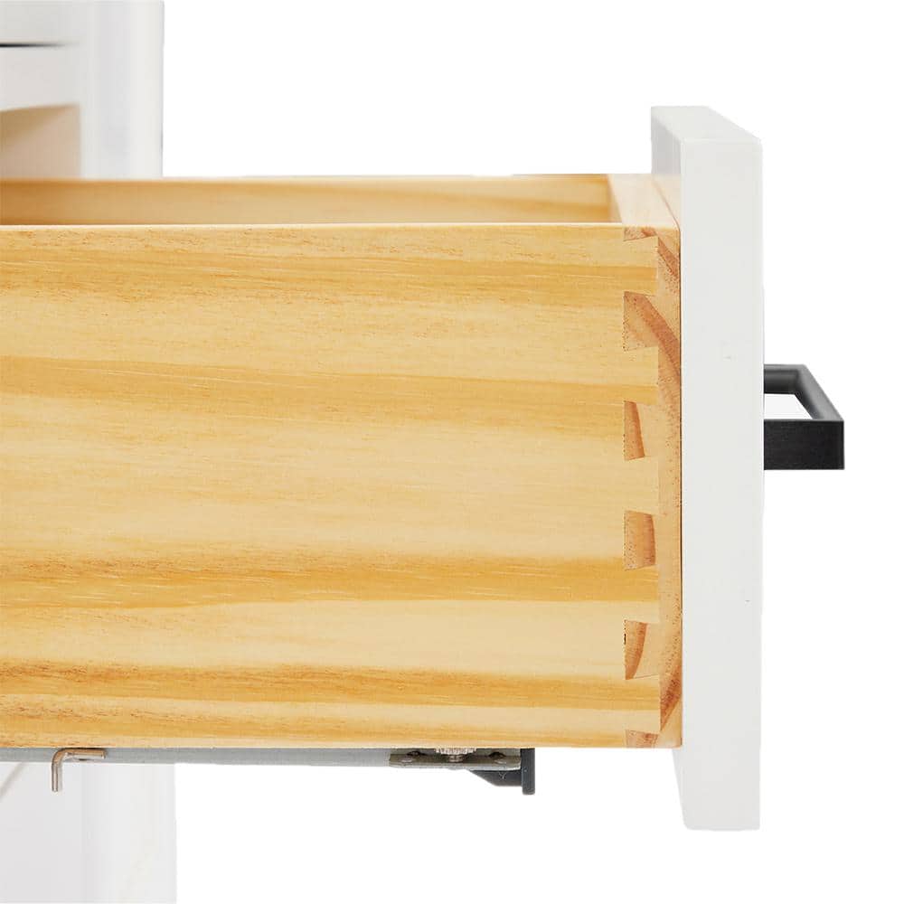 42'' White Wood Freestanding Single Bathroom Vanity Base