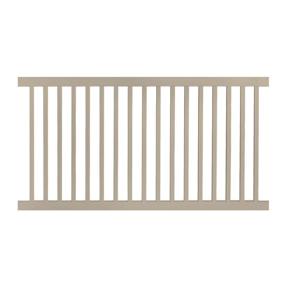 Weatherables Neptune 4 ft. H x 8 ft. W Khaki Vinyl Pool Fence Panel