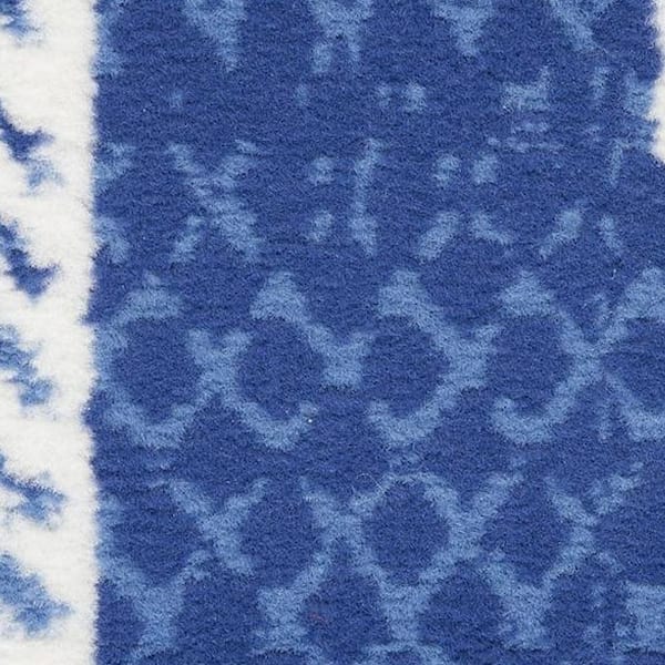 8 ft. x 12 ft. Blue Abstract Washable Area Rug