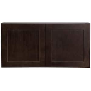 Edson Shaker Assembled 36x18x12.5 in. Wall Cabinet in Dusk
