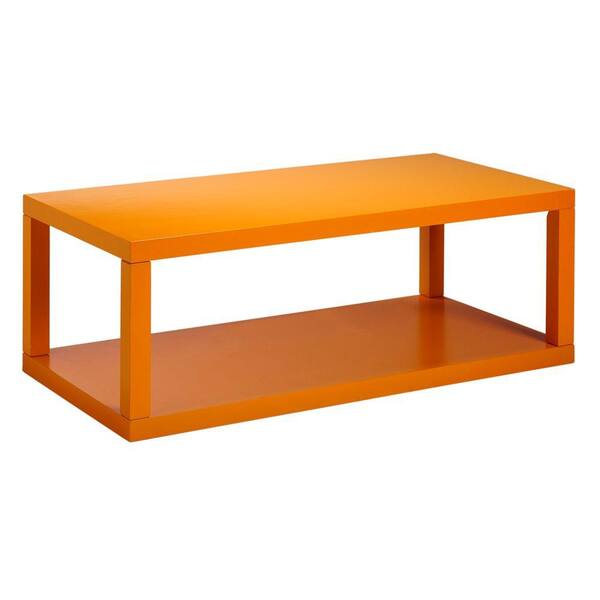 Home Decorators Collection 48 in. W Parsons Orange Coffee Table