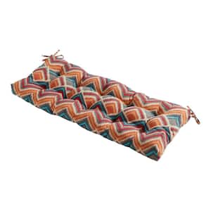 Surreal 51 in. x 18 in. Breeze Floral Rectangle Outdoor Bench Cushion