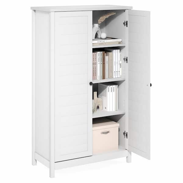 Furinno 4-Shelf White Wood Pantry Cabinets SC24005WH - The Home Depot