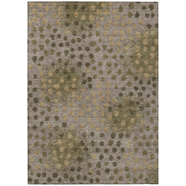 Chantille Machine Washable Indoor/Outdoor Abstract ACN2965 Taupe 10 ft. x 14 ft. Area Rug