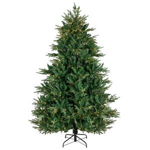 9 ft. Pre-Lit Juniper Pine Artificial Christmas Tree, Warm White LED Lights