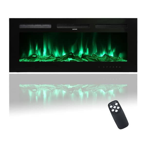 Mondawe 5000BTU 36 in. Wall-Mounted/Recessed Electric Fireplace Insert with Overheat Protection, Low Noise