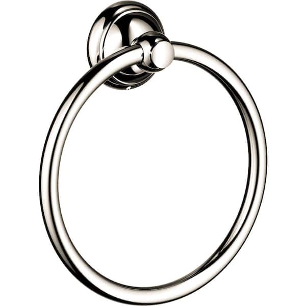 Hansgrohe C Towel Ring in Polished Nickel