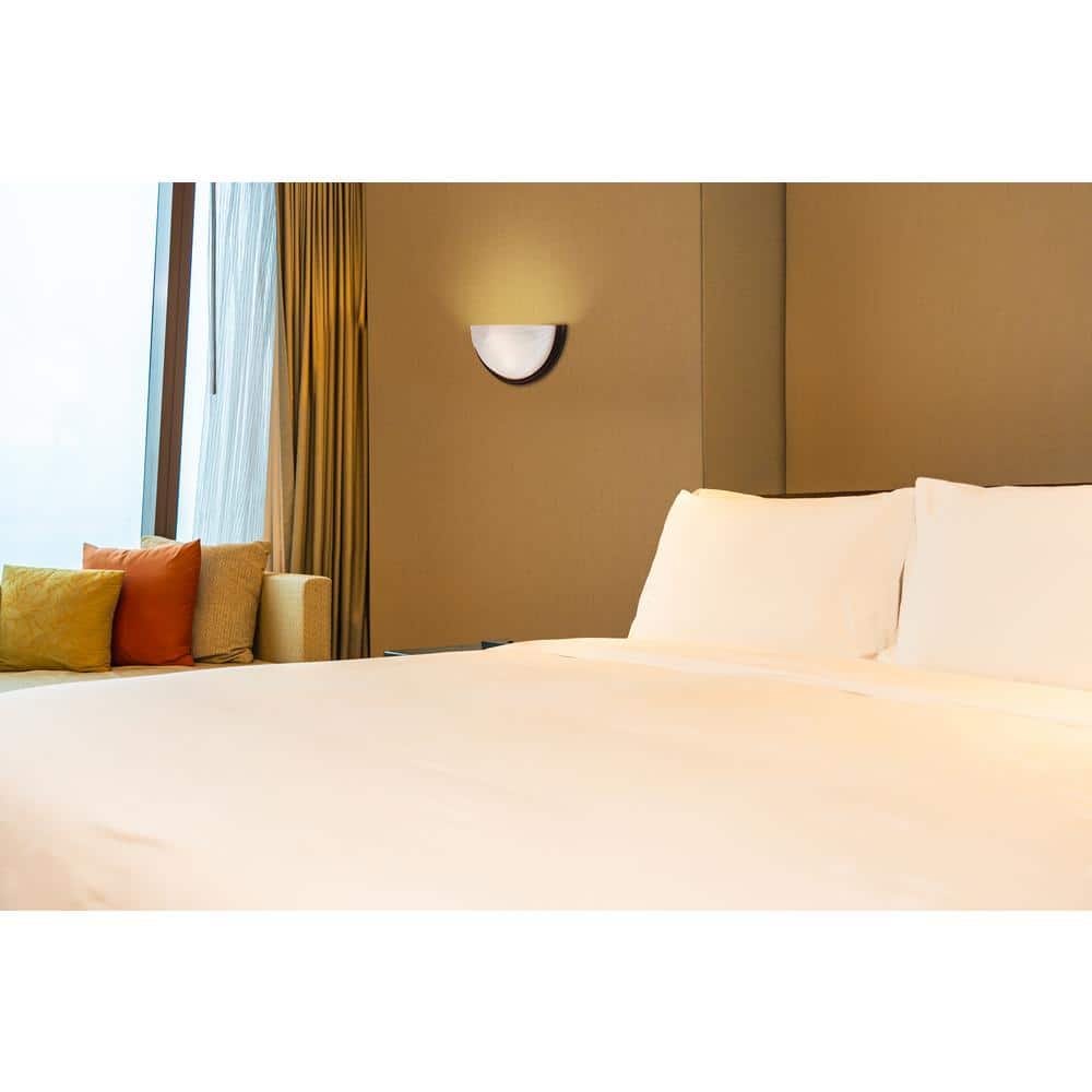 Bronze and White Dimmable LED Wall Sconce