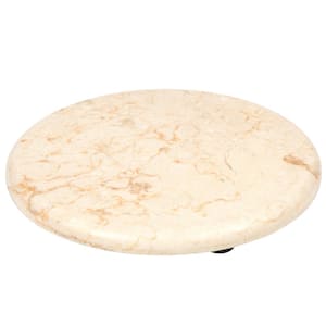 8 in. Natural Champagne Marble Round Trivet Cheese Board