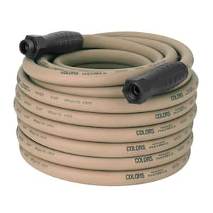 Colors Series 5/8 in. x 100 ft., 3/4 in. Garden Hose with SwivelGrip in Brown Mulch