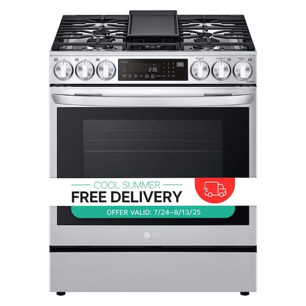 6.3 cu. ft. Slide-in Gas Range with EasyClean, Instaview and Air Fry in Printproof Stainless Steel