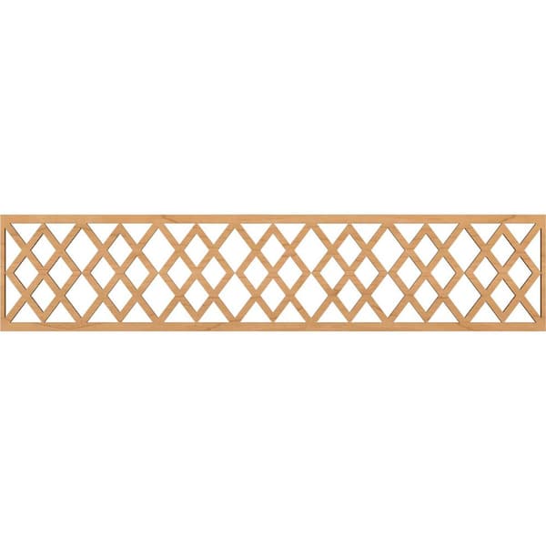 Ekena Millwork Hadley Fretwork 0.25 in. D x 46.75 in. W x 10 in. L Maple Wood Panel Moulding