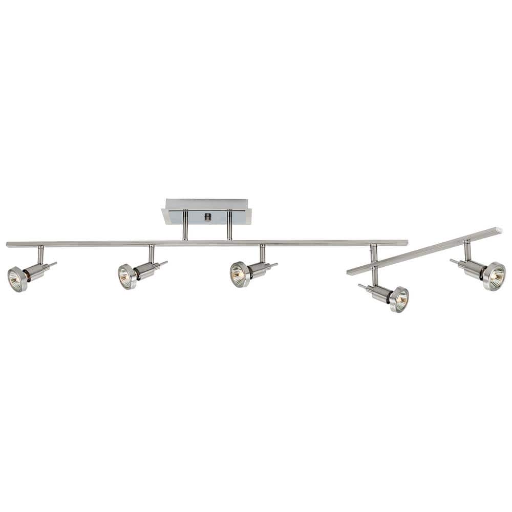 Viper 5-Light 51.5 in. Brushed Steel LED Semi-Flush Mount