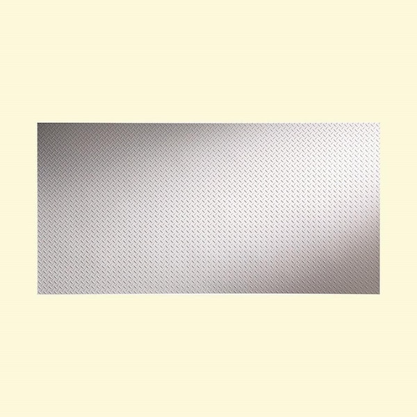 Fasade Diamond Plate 96 in. x 48 in. Vinyl Decorative Wall Panel in Matte White