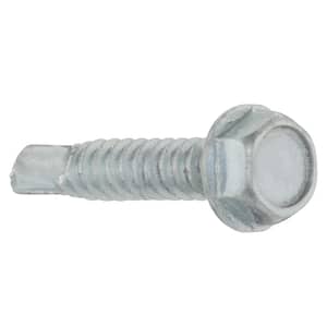 #14 x 1-1/4 in. Zinc Plated Slotted Hex Head Sheet Metal Screw (3-Pack)