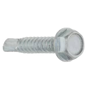 #8 x 1-1/4 in. Zinc-Plated Steel Hex-Head Slotted Sheet Metal Screw (8 Per Pack)