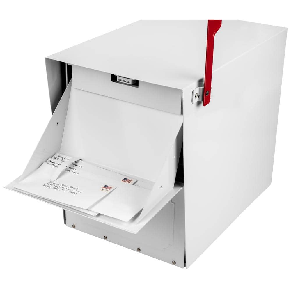 Oasis Classic Extra Large White Lockable Steel Mailbox