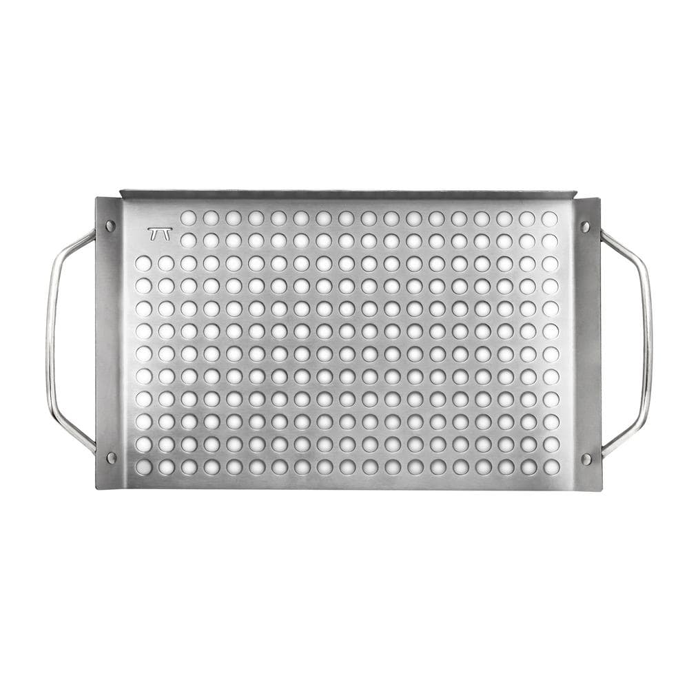 Compact Stainless Steel Outdoor Grill Topper Grid with Handles