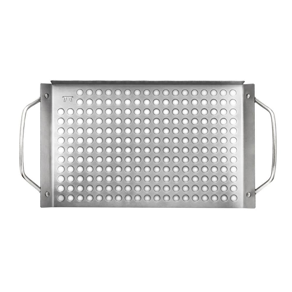 Compact Stainless Steel Outdoor Grill Topper Grid with Handles