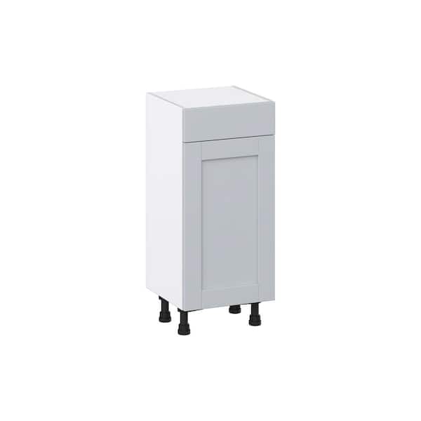 J COLLECTION Cumberland Light Gray Shaker Assembled Base Kitchen Cabinet with Inner Drawers (24 in. W x 34.5 in. H x 14 in. D)