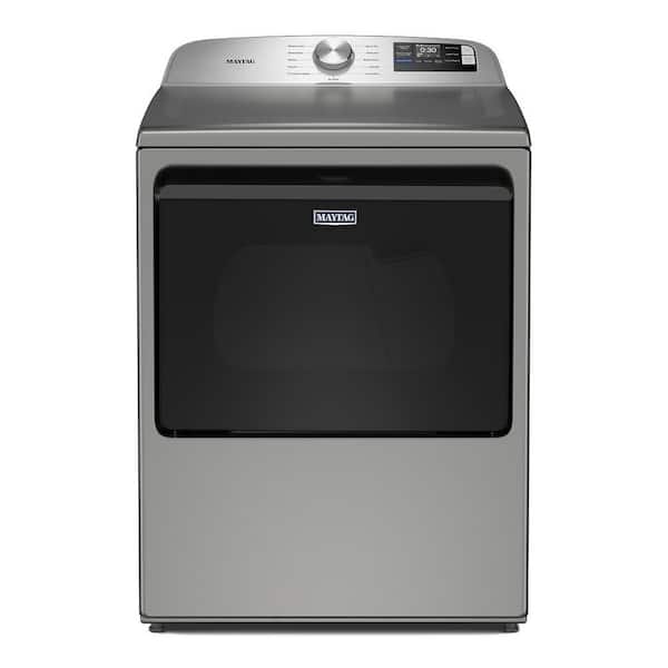 7.4 cu. ft. vented Front Load Electric Dryer in Classic Silver with Extra Power