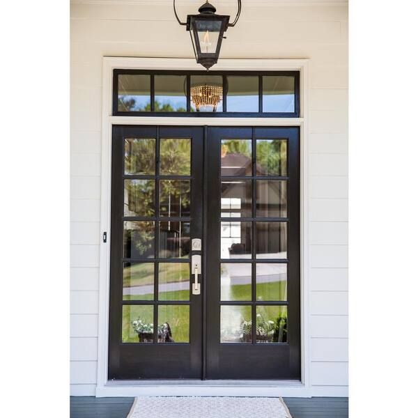 Italian Visconti Dummy Black Door Handleset with Florini Interior