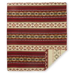 Charlie Red Ikat Acrylic Throw Blanket