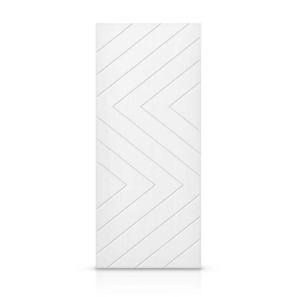 CALHOME 30 in. x 96 in. Hollow Core White Painted Composite MDF Interior Door Slab