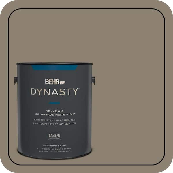 BEHR DYNASTY 1 gal. #720D-5 Mocha Accent Satin Enamel Exterior Stain-Blocking Paint & Primer